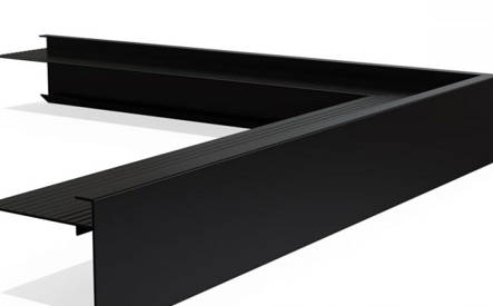 Aluminium zwarte buitenhoek