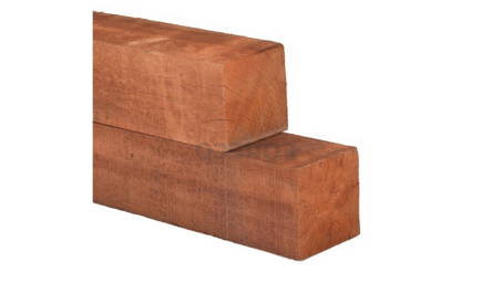 Vermelho Paal, geschaafd,  120*120mm