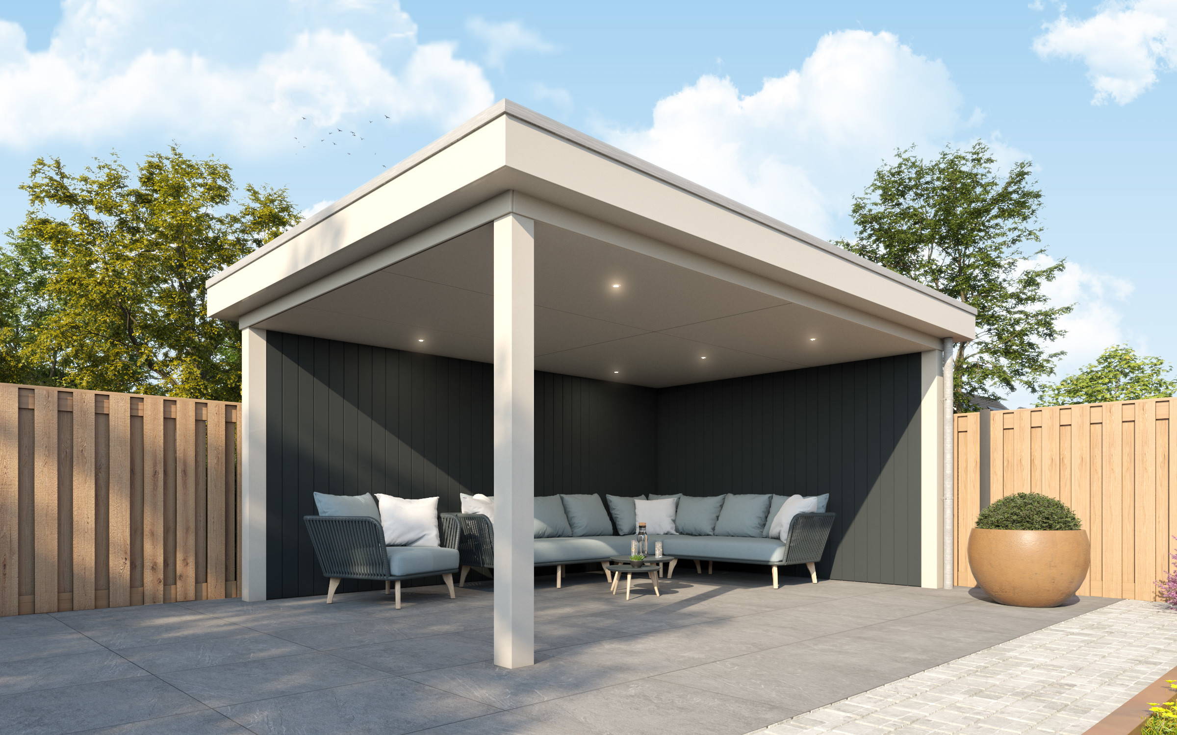 Modern Grijs Wit Overkapping Strakke Stijl Voor Jouw Tuin Van Der Modern Grijs Wit Overkapping Strakke Stijl Voor Jouw Tuin Van Der