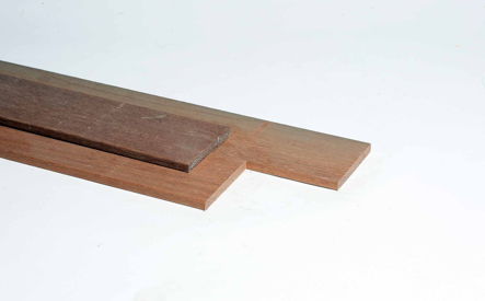 Plank 16x140mm, geschaafd, hardhout