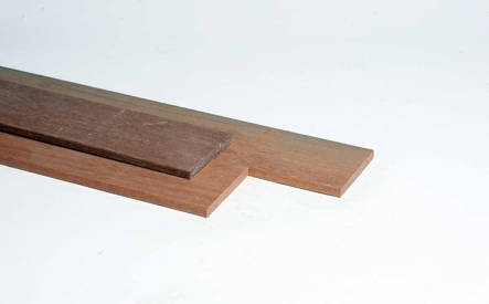 Plank 16x140mm, geschaafd, hardhout